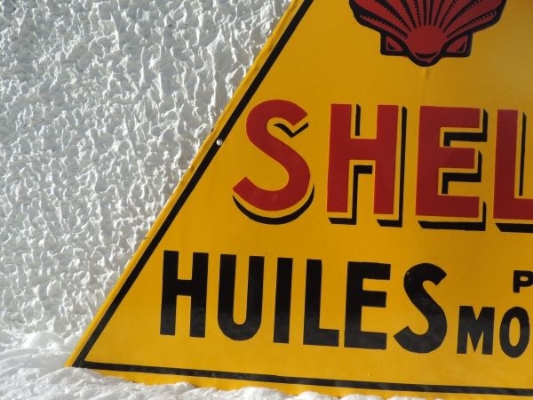 Plaque emaillée SHELL
