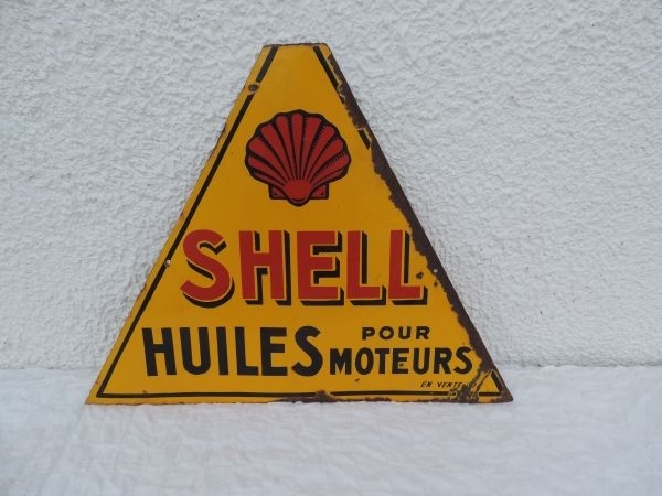 Plaque Emaillée SHELL