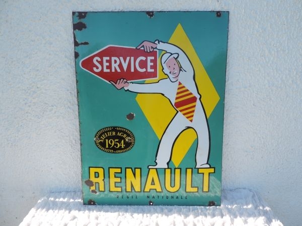 Plaque émaillée RENAULT