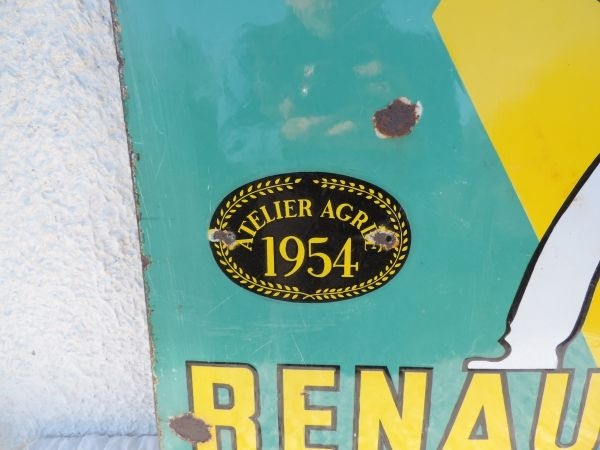 Plaque émaillée RENAULT