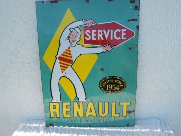 Plaque émaillée RENAULT