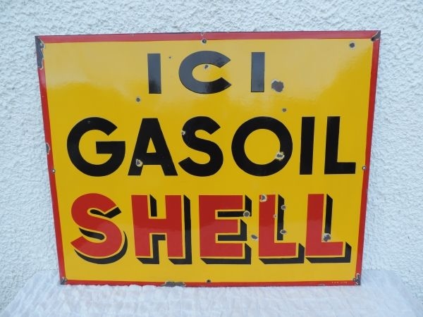 Plaque émaillée SHELL