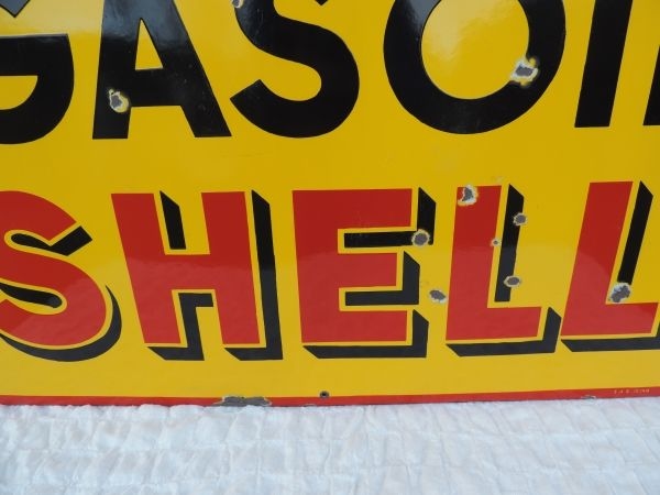Plaque émaillée SHELL