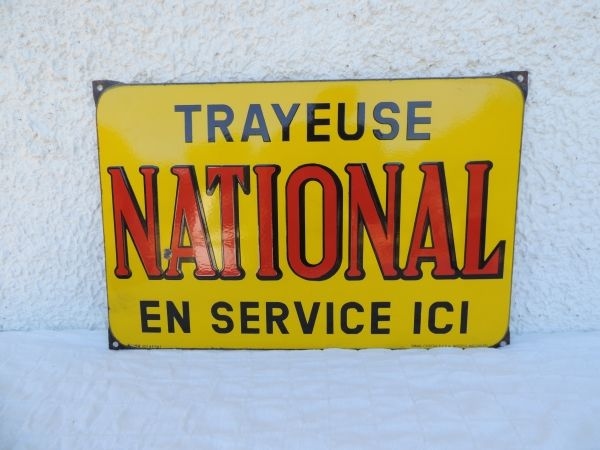 Plaque émaillée Trayeuse National
