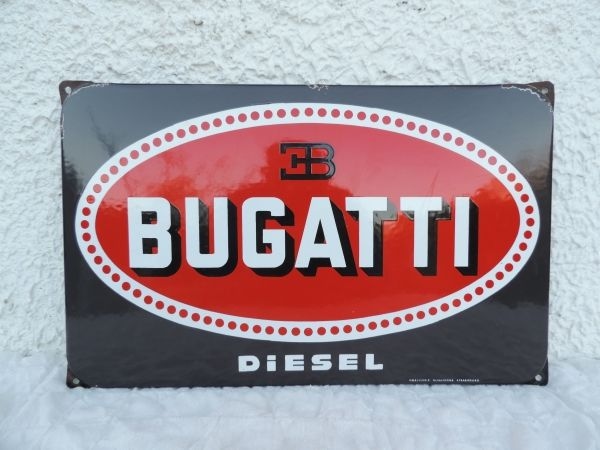 Plaque émaillée BUGATTI