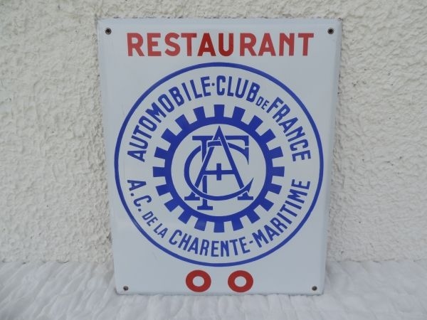 Plaque émailléé A C de France