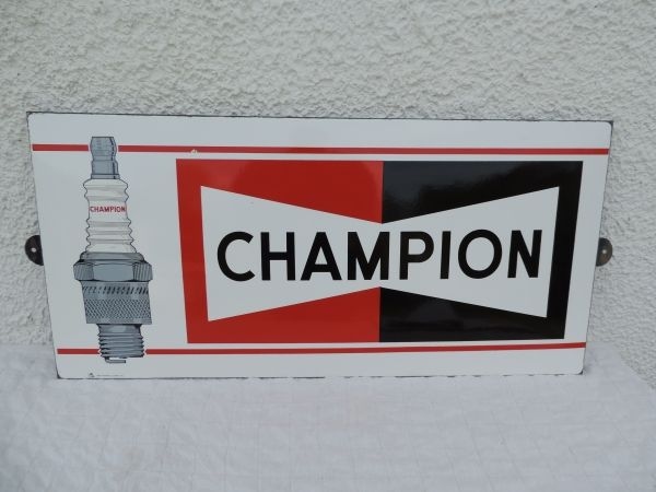 Plaque émaillée CHAMPION