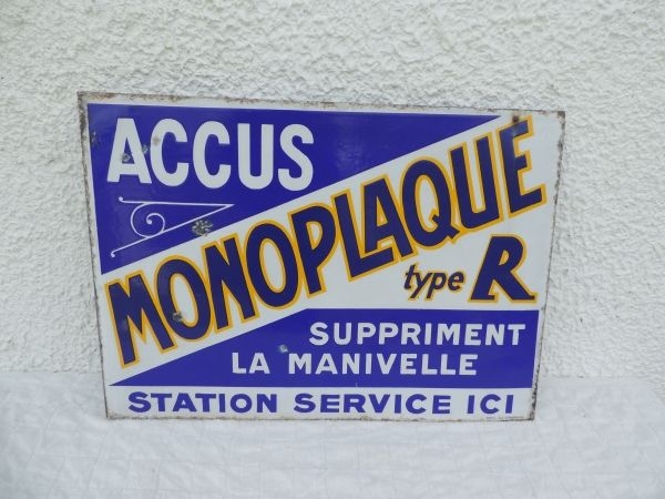 Plaque émaillée MONOPLAQUE