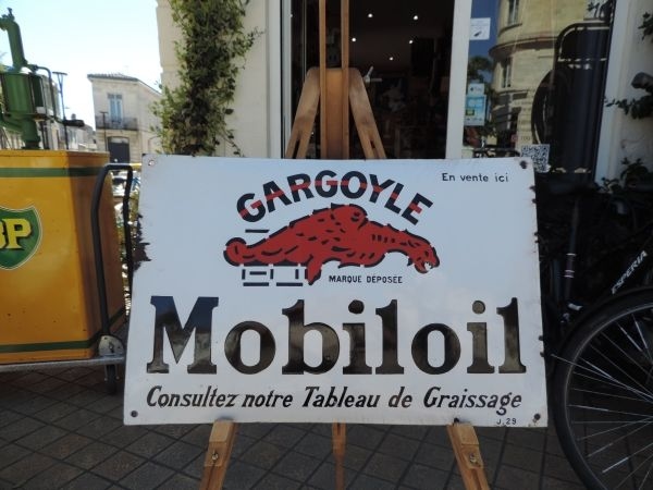 Plaque émaillée Mobiloil