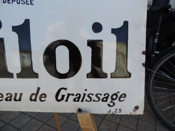 Plaque émaillée Mobiloil