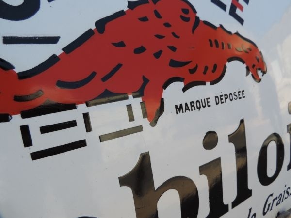 Plaque émaillée Mobiloil