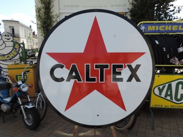 Plaque émaillée CALTEX