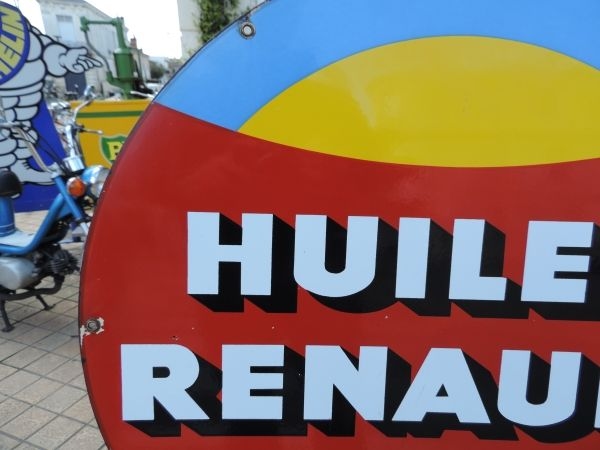 Plaque émaillée HUILES RENAULT