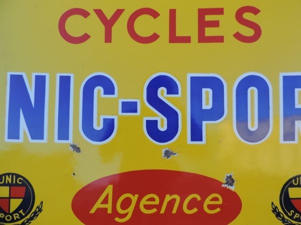 Plaque émaillée Cycles Unic-Sport