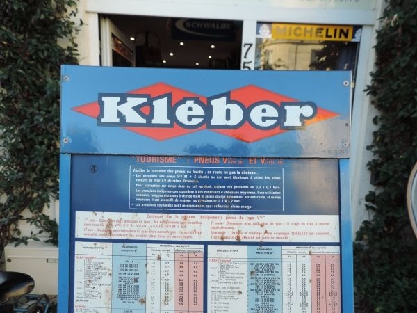 Tôle de gonflage Kléber