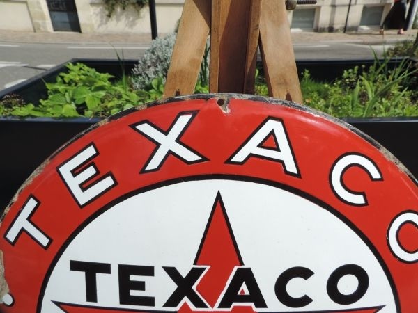 Plaque émaillée Texaco