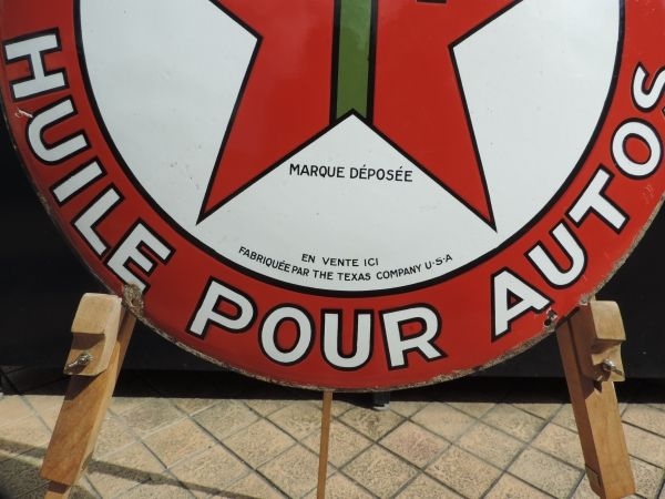 Plaque émaillée Texaco