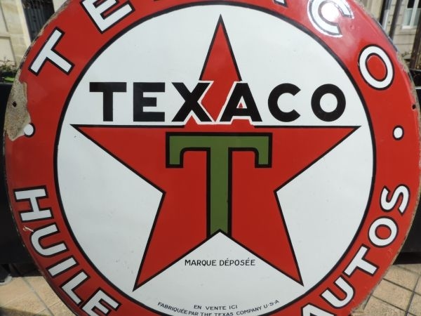 Plaque émaillée Texaco