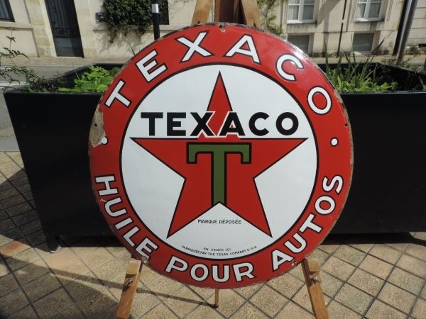 Plaque émaillée Texaco